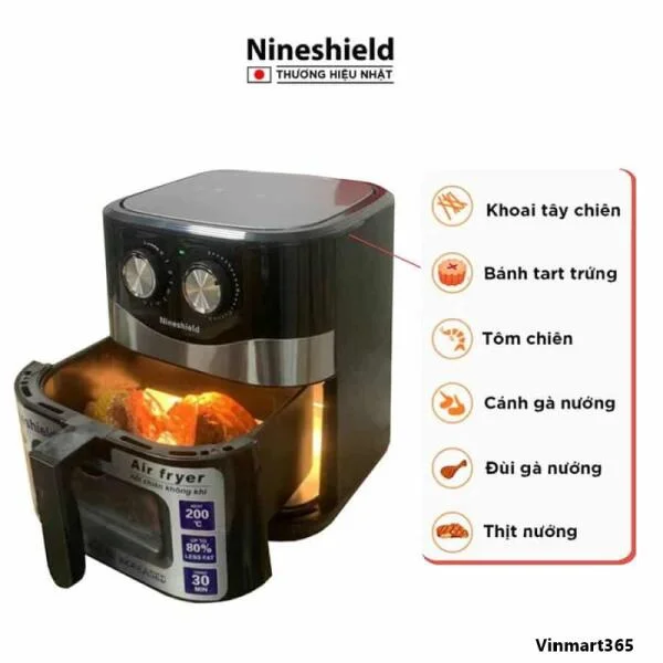 Nồi Chiên Không Dầu Nineshield KB-8002 10.5L slide 1