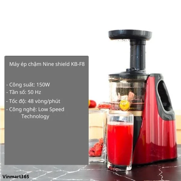 Máy Ép Chậm Nineshield KB-F8S Chính Hãng slide 6