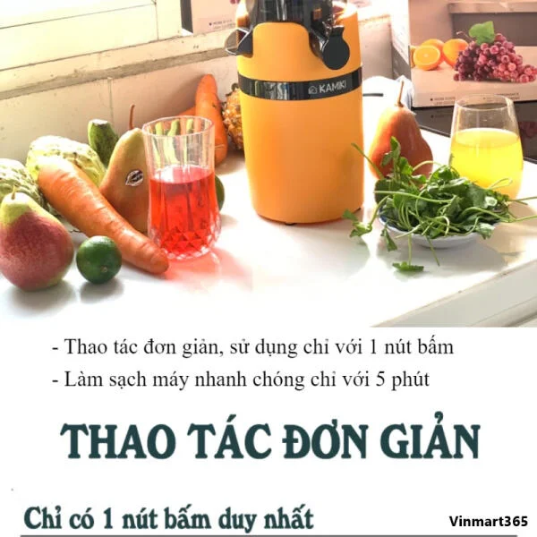 Máy Ép Chậm Trái Cây KAMIKI Thế Hệ Mới slide 7