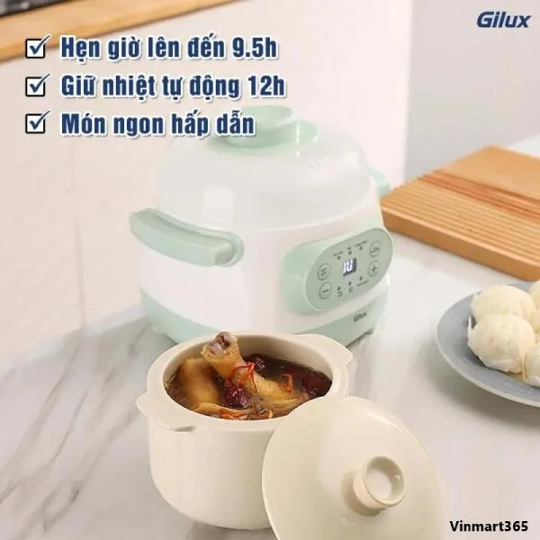 Nồi Nấu Cháo Chậm Gilux 1L - 6 Chức Năng slide 2