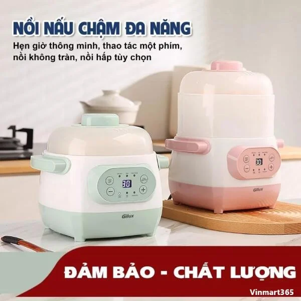 Nồi Nấu Cháo Chậm Gilux 1L - 6 Chức Năng slide 6