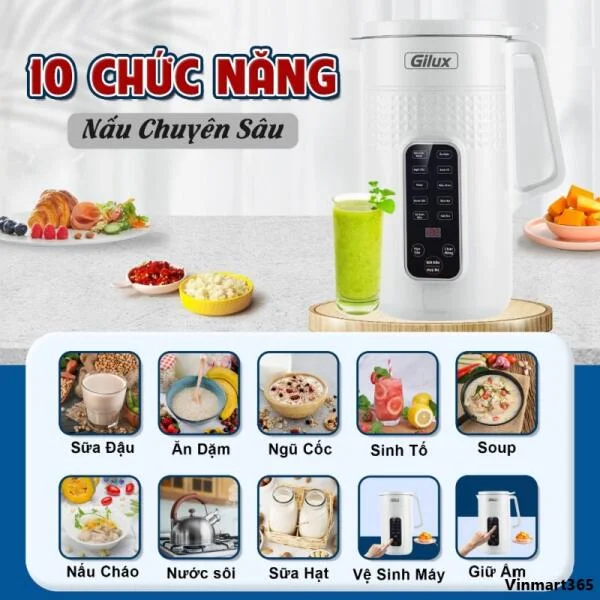 Máy Làm Sữa Hạt Gilux GLN79 – 10in1 Đa Năng slide 7