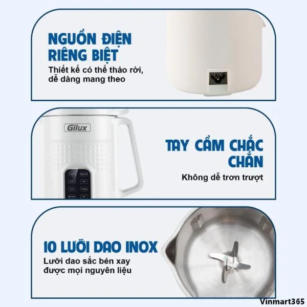 Máy Làm Sữa Hạt Gilux GLN79 – 10in1 Đa Năng slide 6