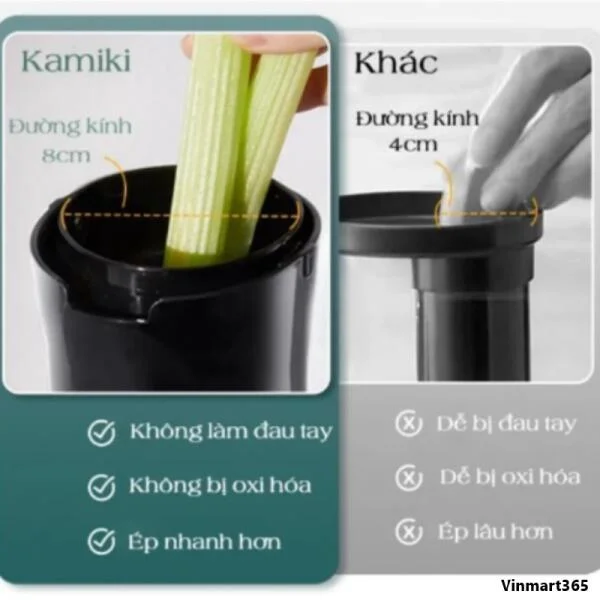 Máy Ép Chậm Trái Cây KAMIKI Thế Hệ Mới slide 6