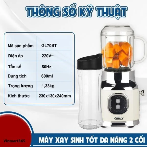 Máy Xay Sinh Tố Gilux GLS70 Đa Năng slide 5