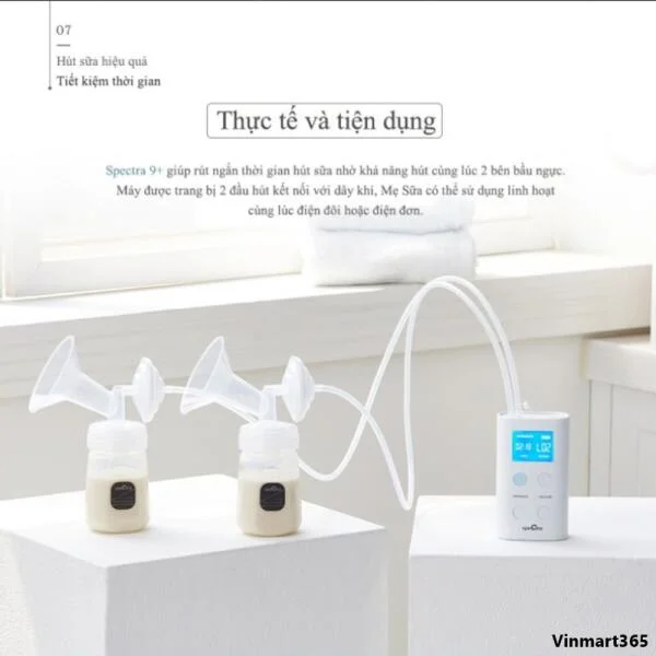 Máy Hút Sữa Spectra 9 Plus Điện Đôi Rảnh Tay slide 7