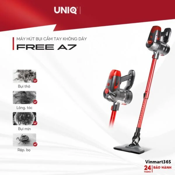 Máy Hút Bụi UNIQ Free A7 Không Dây Cầm Tay slide 1