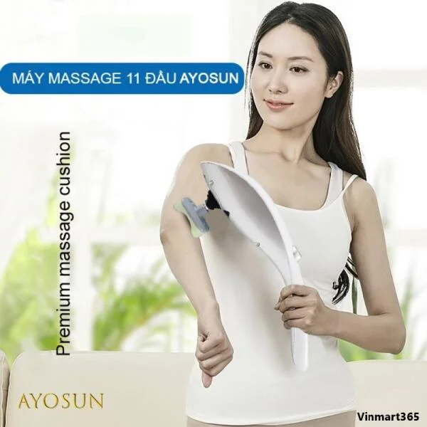 Máy Massage Cầm Tay Ayosun 11 Đầu Hàn Quốc slide 5
