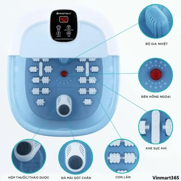 Bồn Ngâm Chân Massage KINGTECH BM-400 slide 5