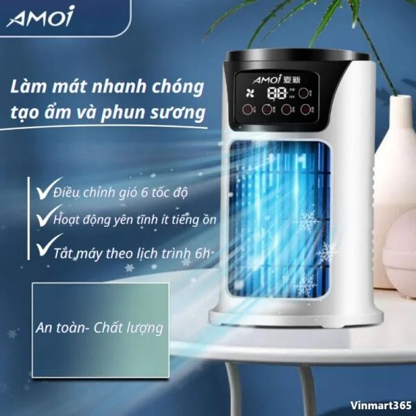 Quạt Điều Hòa Phun Sương AMOI Tạo Ẩm slide 2