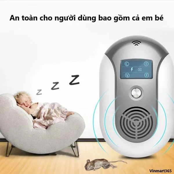 Máy Đuổi Chuột Đuổi Côn Trùng Bằng Sóng Siêu Âm Cao Cấp slide 4