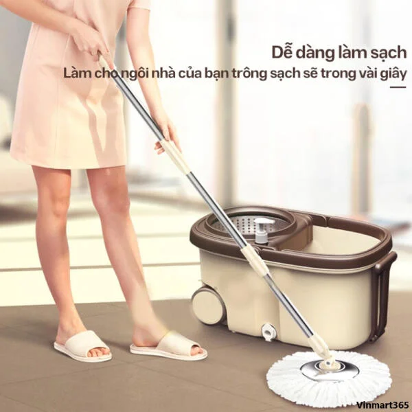 Bộ cây lau nhà Compact Spin Mop Lock&amp;Lock ETM466 Chính Hãng slide 2