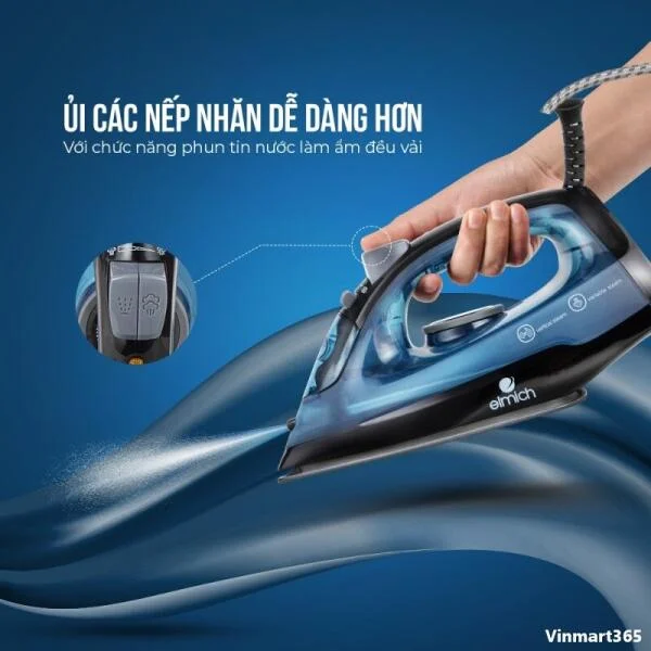 Bàn Là Hơi Nước Elmich SIE-3437OL Chống Nhỏ Giọt Cao Cấp slide 2