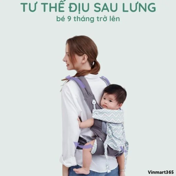 Địu Trợ Lực Jumy's Cho Bé 3 Đến 36 Tháng Tuổi Chính Hãng slide 7