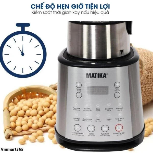 Máy Xay Sữa Hạt Matika MTK-3286 Dung Tích 1.75L Cao Cấp slide 5