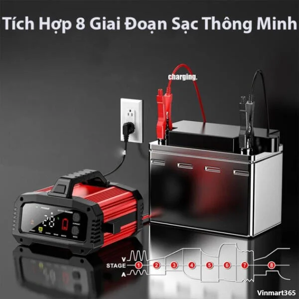Sạc Ắc Quy FoxSur 400Ah 12V - 24V Siêu Lớn slide 2
