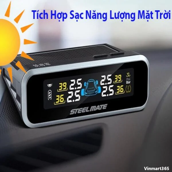 Cảm Biến Áp Suất Lốp Steelmate E3 Van Ngoài Cao Cấp slide 3