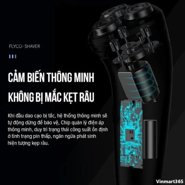 Máy Cạo Râu Flyco FS197VN Kháng Nước Cao Cấp slide 2