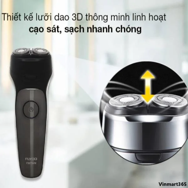 Máy Cạo Râu Flyco FS879VN 2 Lưỡi Kép Chính Hãng slide 6