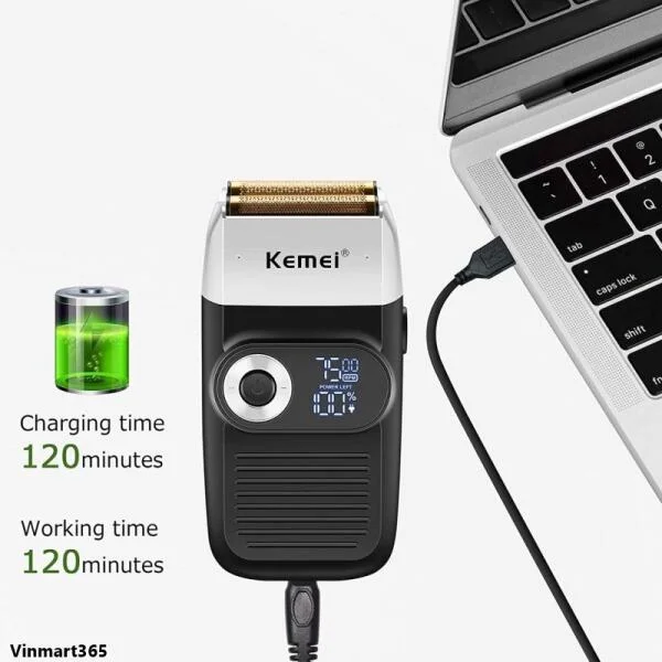 Máy Cạo Râu Kemei KM-2026 Không Dây Chính Hãng slide 3