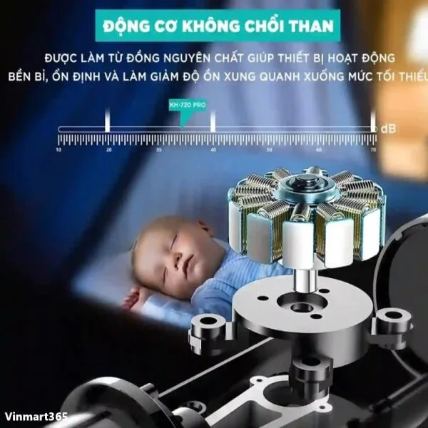 Súng Massage Cầm Tay Kingtech KH-720 Pro Chính Hãng slide 2