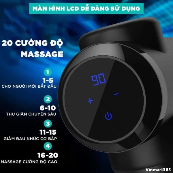 Súng Massage Cầm Tay Kingtech KH-720 Pro Chính Hãng slide 6