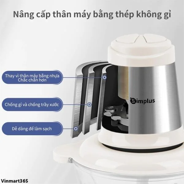 Máy Xay Thịt Simplus DDJR003 Cối Thủy Tinh Cao Cấp slide 6
