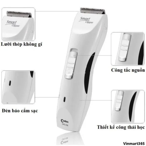 Tông Đơ Cắt Tóc Codos CHC-536 Hàn Quốc Chính Hãng slide 5