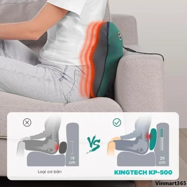 Gối Massage Kingtech KP-500 Đa Năng Nhiệt Hồng Ngoại slide 5