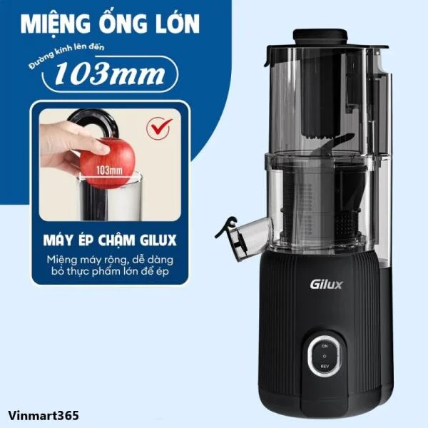 Máy Ép Chậm Gilux GLT25 Ép Kiệt Bã Cao Cấp slide 3