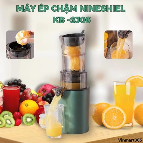 Máy Ép Chậm Nineshield KB-SJ06 Miệng Ép Lớn Cao Cấp slide 2