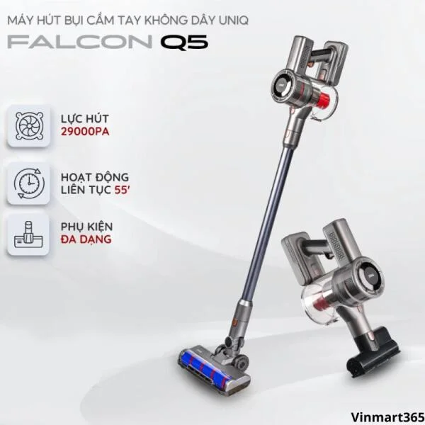 Máy Hút Bụi UNIQ Falcon Q5 Không Dây Cầm Tay Cao Cấp slide 2
