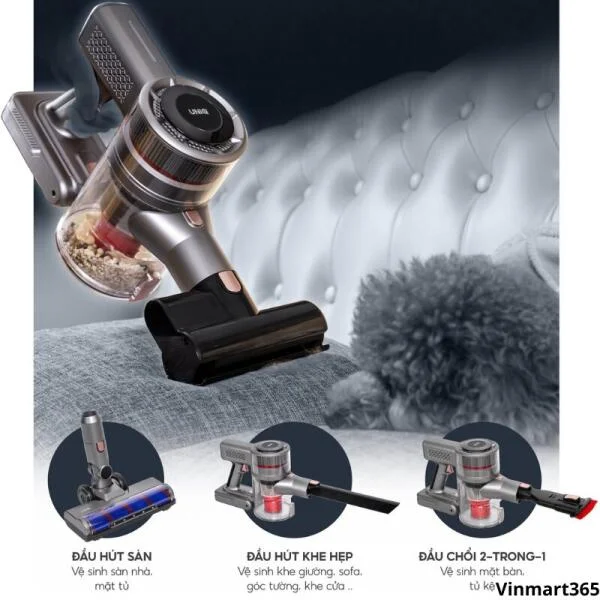 Máy Hút Bụi UNIQ Falcon Q5 Không Dây Cầm Tay Cao Cấp slide 6