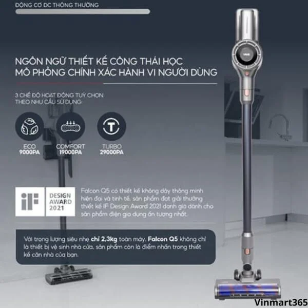 Máy Hút Bụi UNIQ Falcon Q5 Không Dây Cầm Tay Cao Cấp slide 5