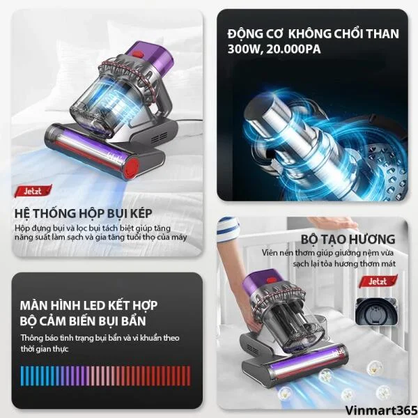 Máy Hút Bụi Giường Nệm JETZT J23 Thông Minh Thế Hệ Mới slide 2