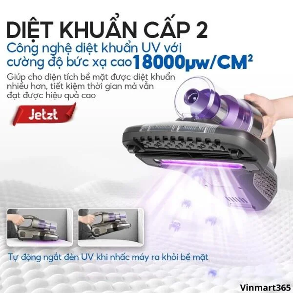 Máy Hút Bụi JETZT J7 Giường Nệm Diệt Khuẩn UV Cao Cấp slide 6