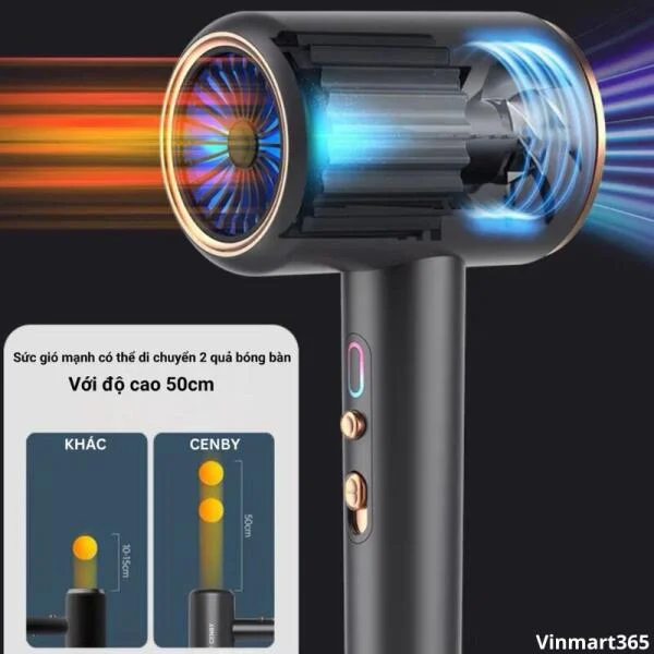 Máy Sấy Tóc Cenby 2 Chiều Nóng Lạnh Cao Cấp slide 2