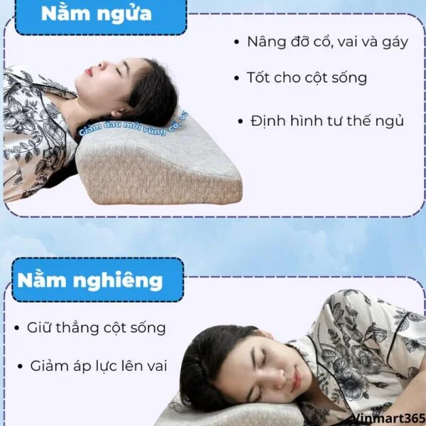 Gối Cao Su Non CECILA Hỗ Trợ Ngủ Nhanh Cao Cấp slide 4