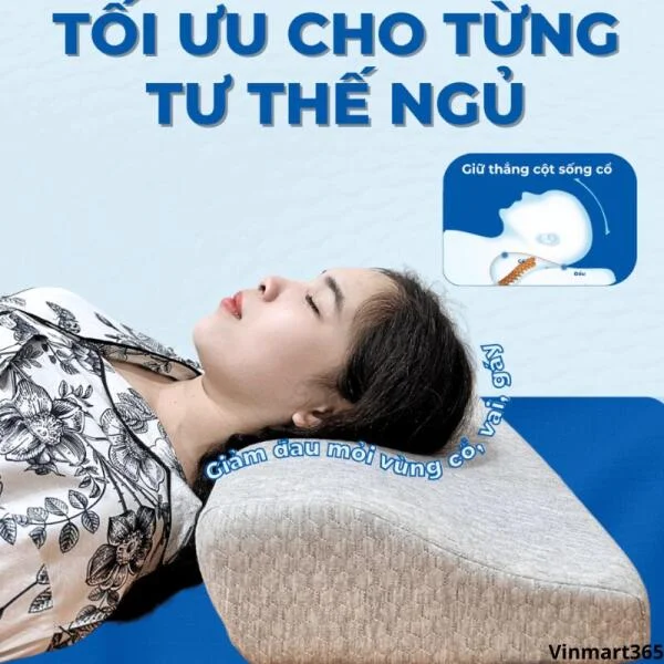 Gối Cao Su Non CECILA Hỗ Trợ Ngủ Nhanh Cao Cấp slide 7