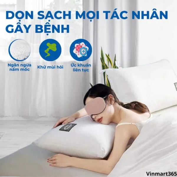 Gối Ngủ CECILA Gòn Tinh Khiết Cao Cấp slide 7