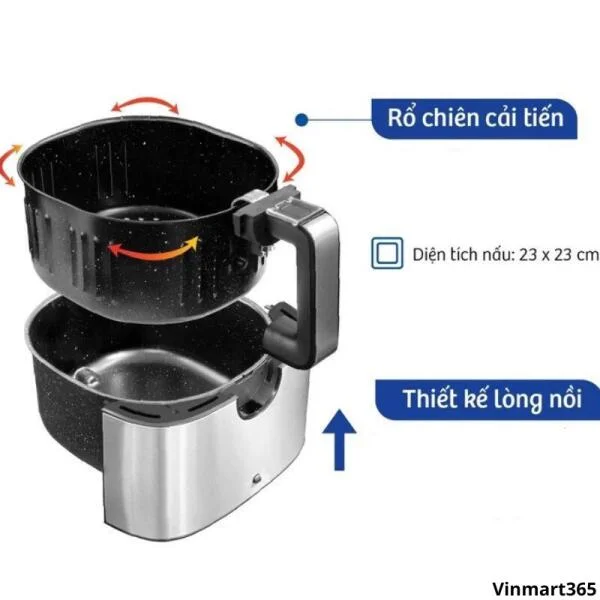 Nồi Chiên Không Dầu BlueStone AFB-5885 Chính Hãng slide 3
