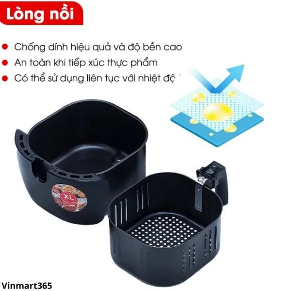 Nồi Chiên Không Dầu CHEF&amp;CHEF YJ-702 Đa Năng slide 2
