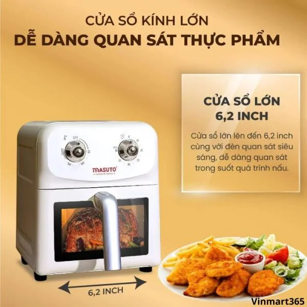 Nồi Chiên Không Dầu Masuto MSChef Chính Hãng slide 7