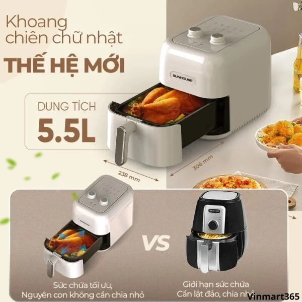 Nồi Chiên Không Dầu Sunhouse SHD4022 Chính Hãng slide 3