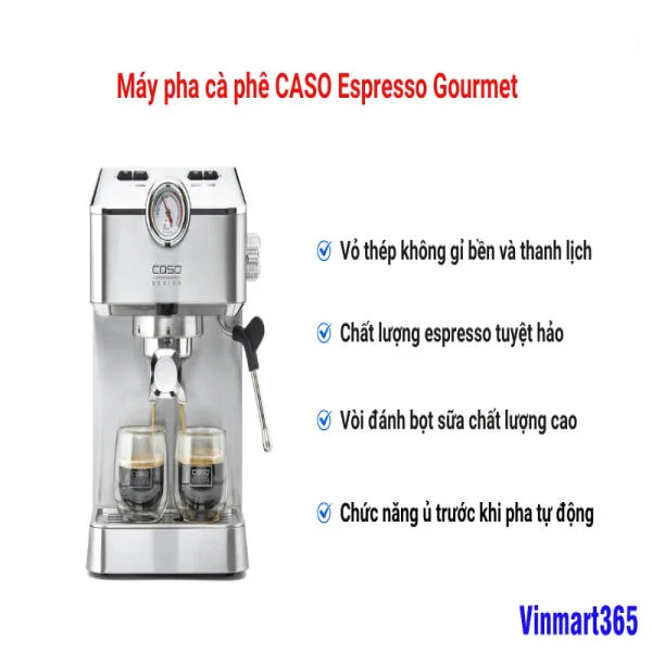 Máy Pha Cà Phê Caso Espresso Gourmet Chính Hãng slide 3
