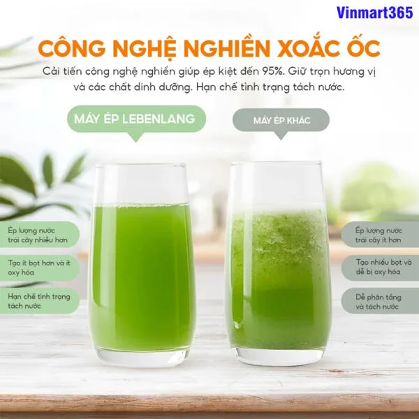 Máy Ép Chậm LEBENLANG LBSS3937 Cao Cấp slide 6