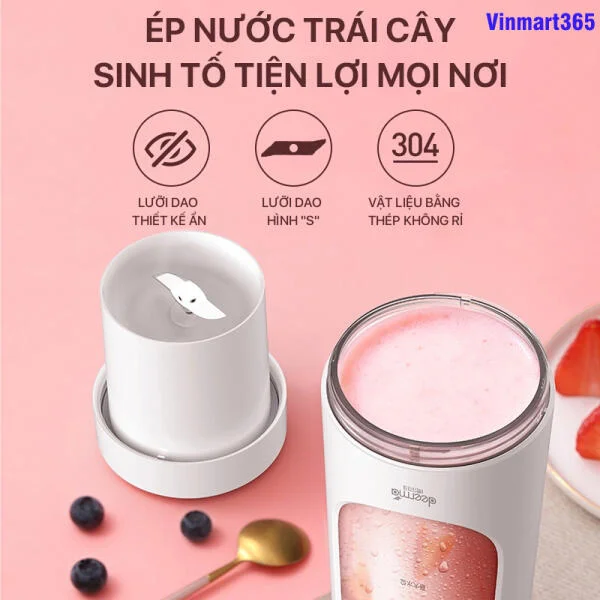 Máy Xay Sinh Tố Cầm Tay Deerma Nu30 Chính Hãng slide 3