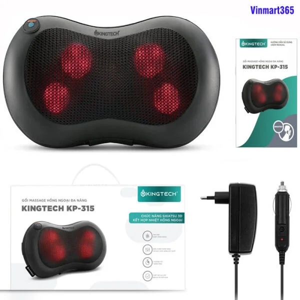 Gối Massage Hồng Ngoại Kingtech KP-315 Cao Cấp slide 2