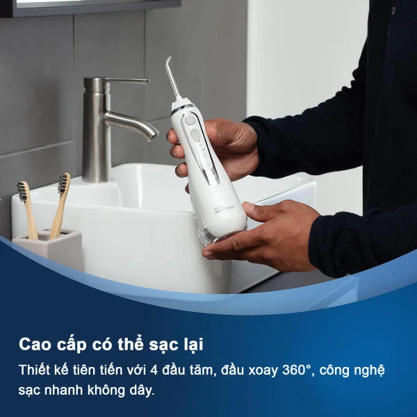 Máy tăm nước Waterpik Cordless Advanced 2.0 WP-580 Chính Hãng slide 5