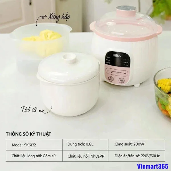 Nồi Nấu Cháo Chậm Seka SK6132 Chính Hãng slide 3